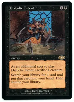 1X DIABOLIC INTENT [PLS - PLANESHIFT] - MTG VINTAGE CARD [VERY GOOD] - Image 1
