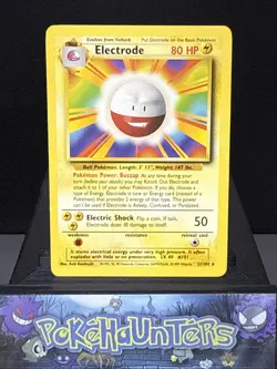 Pokemon Card Electrode Base Set 21/102 WOTC Rare Non Holo Light Play - Image 1