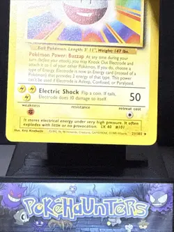 Pokemon Card Electrode Base Set 21/102 WOTC Rare Non Holo Light Play - Image 3
