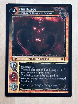 BALROG / MORIA COLLECTION (LORD OF THE RINGS TCG, LOT OF 10 RARE/PREMIUM CARDS) - Image 2