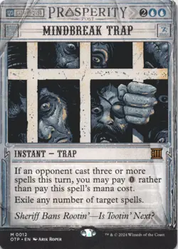 MTG Mindbreak Trap Normal NM Outlaws of Thunder Junction: Breaking News Magic 12 - Image 1