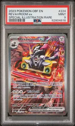 2023 POKEMON SCARLET &VIOLET OBSIDIAN FLAMES 224 REVAVROOM EX SIR PSA MINT 9 - Image 1