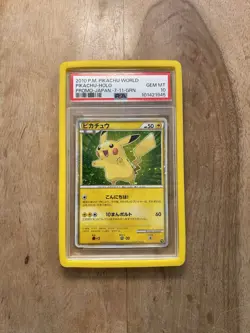 2010 Pikachu World Collection Japanese 7-11 Green PSA 10 *2 SWIRLS* / Pokemon - Image 1