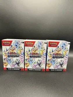 3x Pokemon TCG: Prismatic Evolutions Booster Bundles - New & Sealed - Image 1
