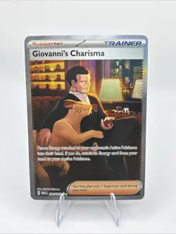 2023 Pokemon Giovanni's Charisma 204/165 Sv: Scarlet & Violet 151 SAR Holo NM - Image 1