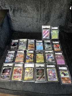 Pokemon TCG 20 graded slabs most japanese but a couple english, 8-10 range - Image 1