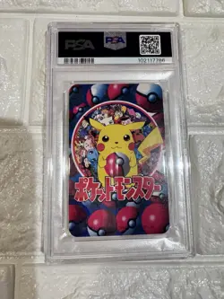 PSA 9 Pikachu Pokemon Televi-kun Magazine Playing Card Ace of Spades 1998 - Image 4