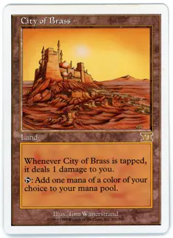 1X CITY OF BRASS [6ED - CLASSIC SIXTH EDITION] - MTG VINTAGE CARD [EXCELLENT] - Image 1