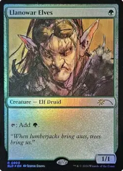 Llanowar Elves (0800) (Rainbow Foil) -Foil Near Mint MTG Secret Lair - Image 1