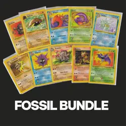 Pokemon TCG Fossil Unlimited Bundle Vintage x10 Cards NM/LP - Image 1