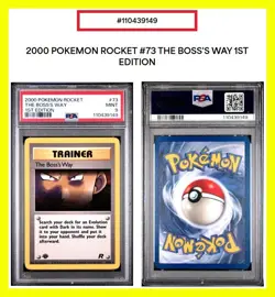 2000 Pokemon (1st Edition) PSA 9 Team Rocket The Boss's Way 73/82 - See Notes :) - Image 1