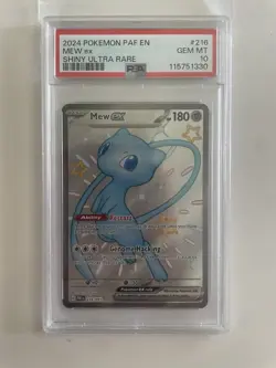 Pokemon Mew EX Ultra Shiny Holo Rare Paldean Fates PSA 10 - Image 1