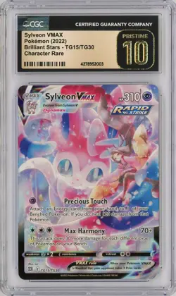 POKEMON 2022 Sylveon VMAX Brilliant Stars TG15/TG30 CGC Pristine 10 - Image 1