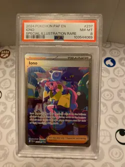 Pokemon TCG Iono 237/091 SV: Paldean Fates Holo PSA 8 - Image 1