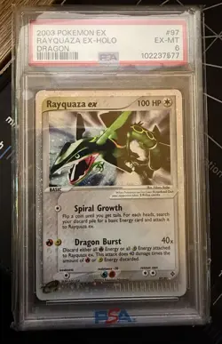 2003 Pokemon EX Dragon Rayquaza ex Holo #97/97 PSA 6 - Image 1