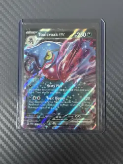 Pokemon TCG Toxicroak ex Scarlet & Violet Base Set 131/198 Holo Double Rare - Image 1