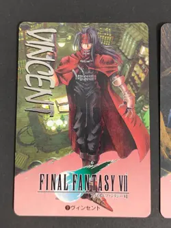 VINCENT Final Fantasy7 SQUARE BANDAI 1997 No.9 Japanese FOIL TCG card eb143 - Image 2