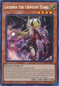 Lacrima the Crimson Tears - MP25-EN100 - Secret Rare 1st Edition YuGiOh TCG Card - Image 1