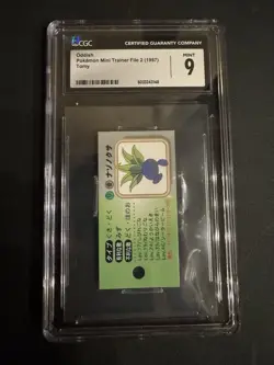 Oddish Pokemon Mini Trainer File 2 (1997) Card Mint 9 - Image 1