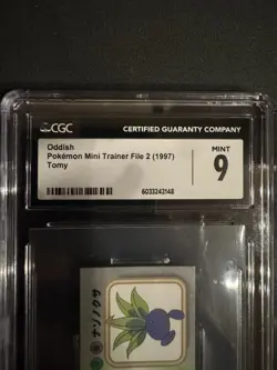 Oddish Pokemon Mini Trainer File 2 (1997) Card Mint 9 - Image 2