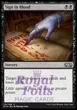 Sign in Blood 1x FOIL MTG M15 Core Set Common MINT black - Image 1