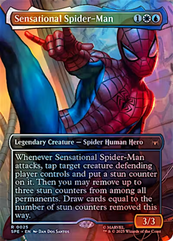 Sensational Spider-Man (Borderless) Marvel's Spider-Man FOIL MTG-0025 - Image 1