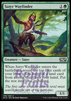 Satyr Wayfinder 2x FOIL MTG M15 Core Set Common MINT green - Image 1
