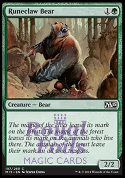 Runeclaw Bear 4x FOIL MTG M15 Core Set Common MINT green - Image 1