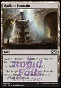 Radiant Fountain 1x FOIL MTG M15 Core Set Common MINT land - Image 1