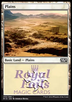 Plains #253 4x FOIL MTG M15 Core Set Basic Land MINT white - Image 1