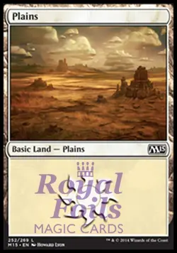 Plains #252 2x FOIL MTG M15 Core Set Basic Land MINT white - Image 1