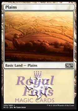 Plains #251 2x FOIL MTG M15 Core Set Basic Land MINT white - Image 1