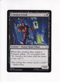 MAGIC THE GATHERING MTG MARVEL'S SPIDER-MAN COMMON CROOK (#1) - Image 1