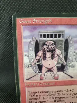 Error Giant Strength Legends LP English Red MTG Magic the Gathering 1994 Bleed - Image 2