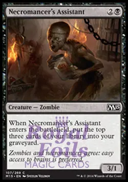 Necromancer's Assistant 4x FOIL MTG M15 Core Set Common MINT black - Image 1