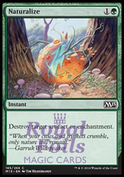 Naturalize 4x FOIL MTG M15 Core Set Common MINT green - Image 1