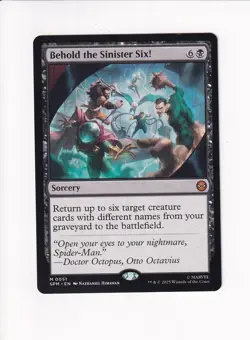 MAGIC THE GATHERING MTG MARVEL'S SPIDER-MAN BEHOLD THE SINISTER SIX ! - Image 1