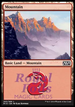 Mountain #265 2x FOIL MTG M15 Core Set Basic Land MINT red - Image 1