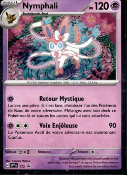Carte Pokemon NYMPHALI SVP 172 PROMO HOLO Ecarlate et Violet EV8.5 FR NEUF - Image 1