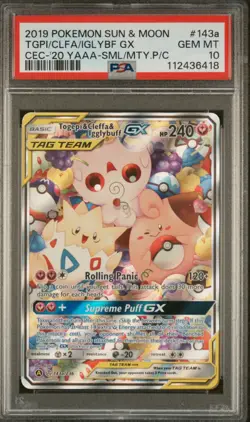 2019 Pokemon Togepi & Cleffa & Igglybuff GX 143a/236 Alternate Art Holo PSA 10 - Image 1