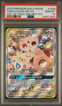 2019 Pokemon Togepi & Cleffa & Igglybuff GX 143a/236 Alternate Art Holo PSA 10 - Image 1