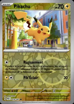 Carte Pokemon PIKACHU 018/091 REVERSE EV4.5 Destinee De Paldea PAF FR NEUF - Image 1