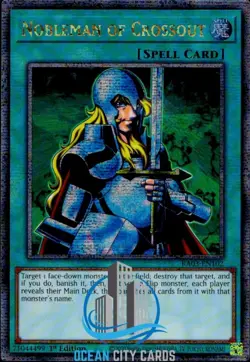 Yugioh RA03-EN102 Nobleman of Crossout Quarter Century Secret Rare 1st Ed - Image 1