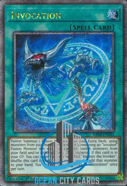 Yugioh Invocation RA04-EN281 Quarter Century Secret Rare 1st ed - Image 1