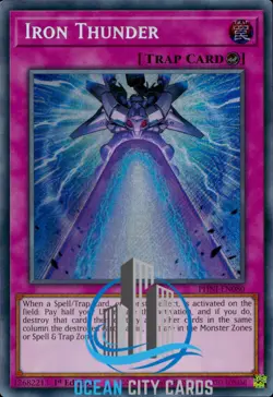 Yugioh Iron Thunder 1st Ed Secret Rare PHNI-EN080 - Image 1