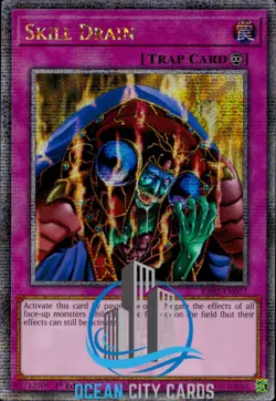 Yugioh Skill Drain RA02-EN077 Quarter Century Secret Rare 1st Ed - Image 3