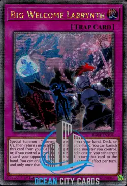 Yugioh Big Welcome Labrynth RA04-EN104 Quarter Century Rare 1st Edition - Image 1
