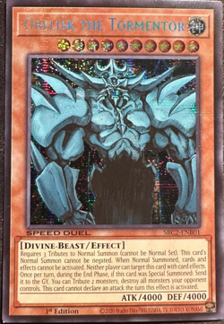 Obelisk the Tormentor -SBC2-ENB01 - Prismatic Secret Rare 1st Edition YuGiOh TCG - Image 1