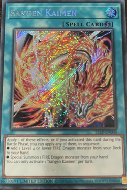 Sangen Kaimen (Secret Rare) 25LP-EN008 Limited Edition YuGiOh TCG Card - Image 1