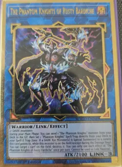 Yugioh The Phantom Knights Of Rusty Bardiche MAGO-EN040 Gold Rare 1st Ed NM - Image 1